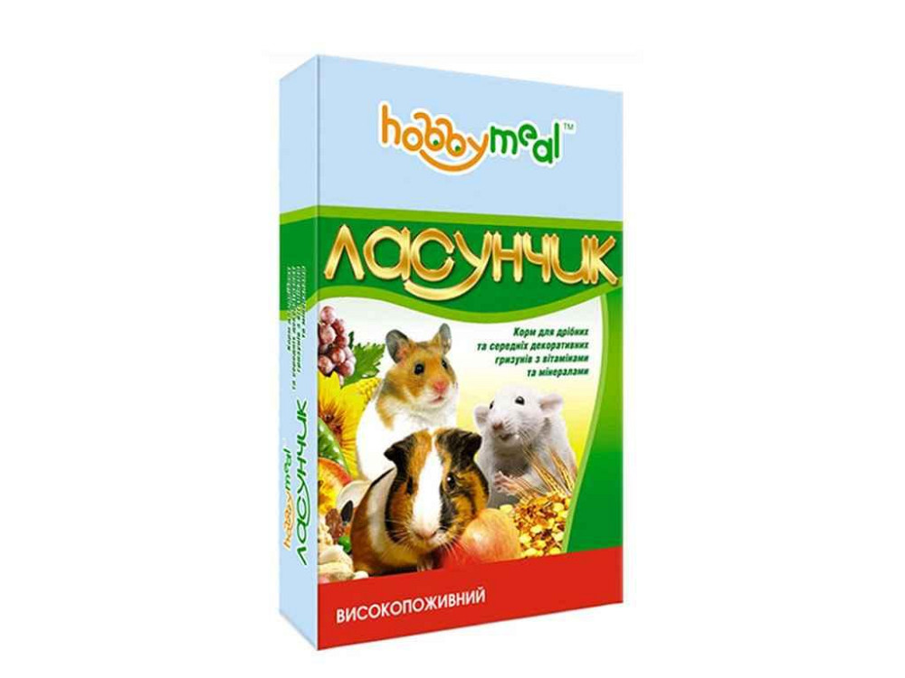 Корм для грызунов Хобби МЕЛ /Любчик мелкие и сер. 600гр (пачка) арт.10266 ТМ O.L.KAR   Solmir Киев - изображение 1