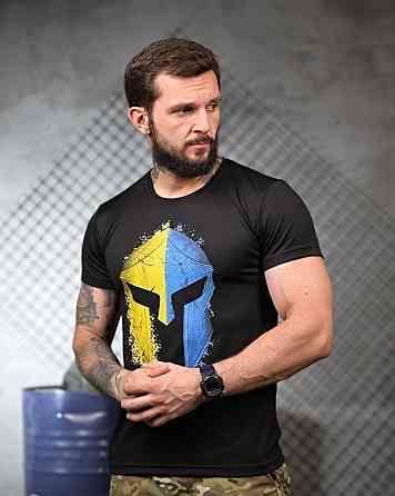 Тактична потовідвідна футболка Spartan black ПП4685 Київ