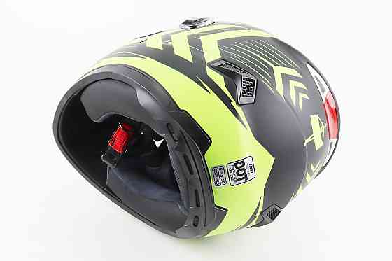 Шолом інтеграл, закритий (сертифікація DOT)+відкидні окуляри BLD-М61 S (55-56см), ЧОРНО-ЖОВТИЙ (флуоресцентний) Київ