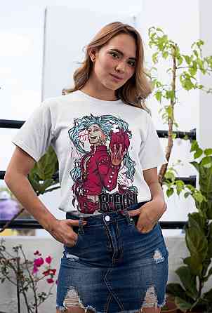 Футболка для хлопчика з аніме принтом Бан Севен Деадлй Сінс оверсайз (зріст від 165 до 180) Чорний AnimeJ0399m Дніпро