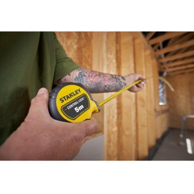 Рулетка Stanley CONTROL-LOCK, 5мх25мм, в прорезиненном корпусе,с двухсторонней шкалой (STHT37231-0) Винница - изображение 4