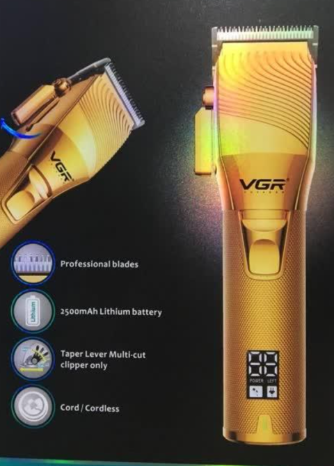 Бездротова Машинка для стрижки волосся VGR V-904 pr 6 змінних насадок, зарядка USB, Щітка для очищення Одеса - фото 1
