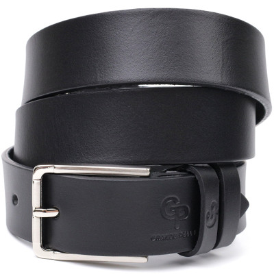 Ремінь Grande Pelle Брючний з натуральної шкіри Чорний (11676) Вінниця - фото 1