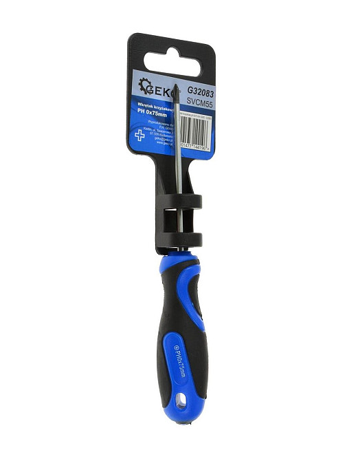 Викрутка хрестова "GeKo" [CrV] з намагніченою кінцівкою Ph0 x  75 мм Киев - изображение 2