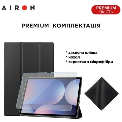 Чехол для планшета AirOn Premium Samsung Galaxy tab S10 Plus 12.4 2024 + film Black (4822356758483) Винница