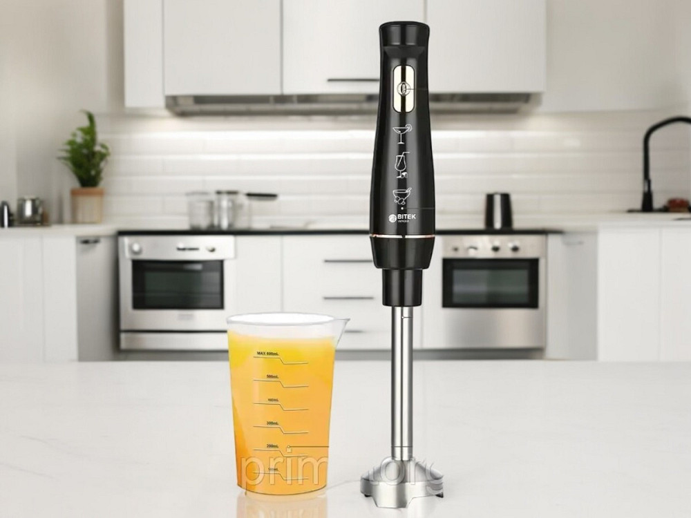 Блендер занурювальний ручний BITEK BT-346B з потужністю 1600 Вт та об'ємом чаші 600 мл, 1 швидкість Одеса - фото 2
