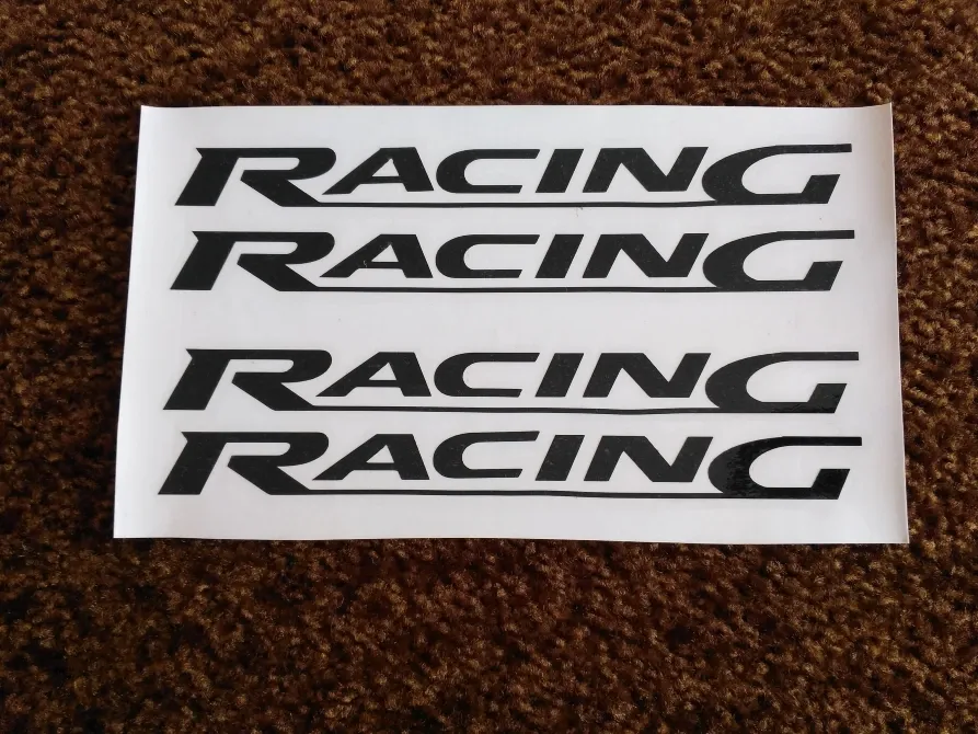 Наклейки на ручки , дворники авто Racing Черная и Белая светоотражающая 4 шт Киев - изображение 5