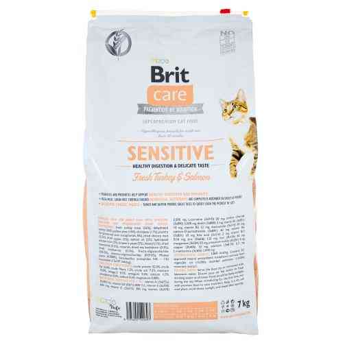 Корм сухий Brit Care Cat Grain Free Sensitive HDigestion Delicate Taste для дорослих котів з чутливим травленням з індичкою Київ