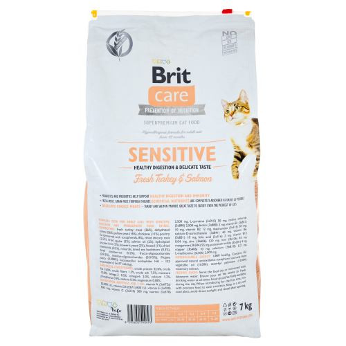Корм сухий Brit Care Cat Grain Free Sensitive HDigestion Delicate Taste для дорослих котів з чутливим травленням з індичкою Київ - фото 3