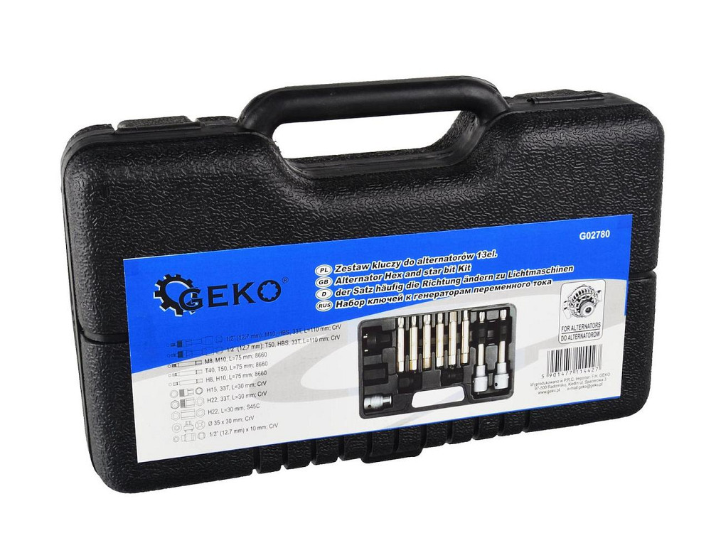 Набір ключів "GeKo" для генератора змінного струму [к-т 13шт] з хром-ванадієвої легованої сталі [Cr-V] Стрый - изображение 6