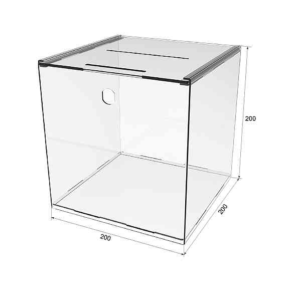 Скринька для пожертвувань EKOSTAR 200х200х200 врізний замок Київ