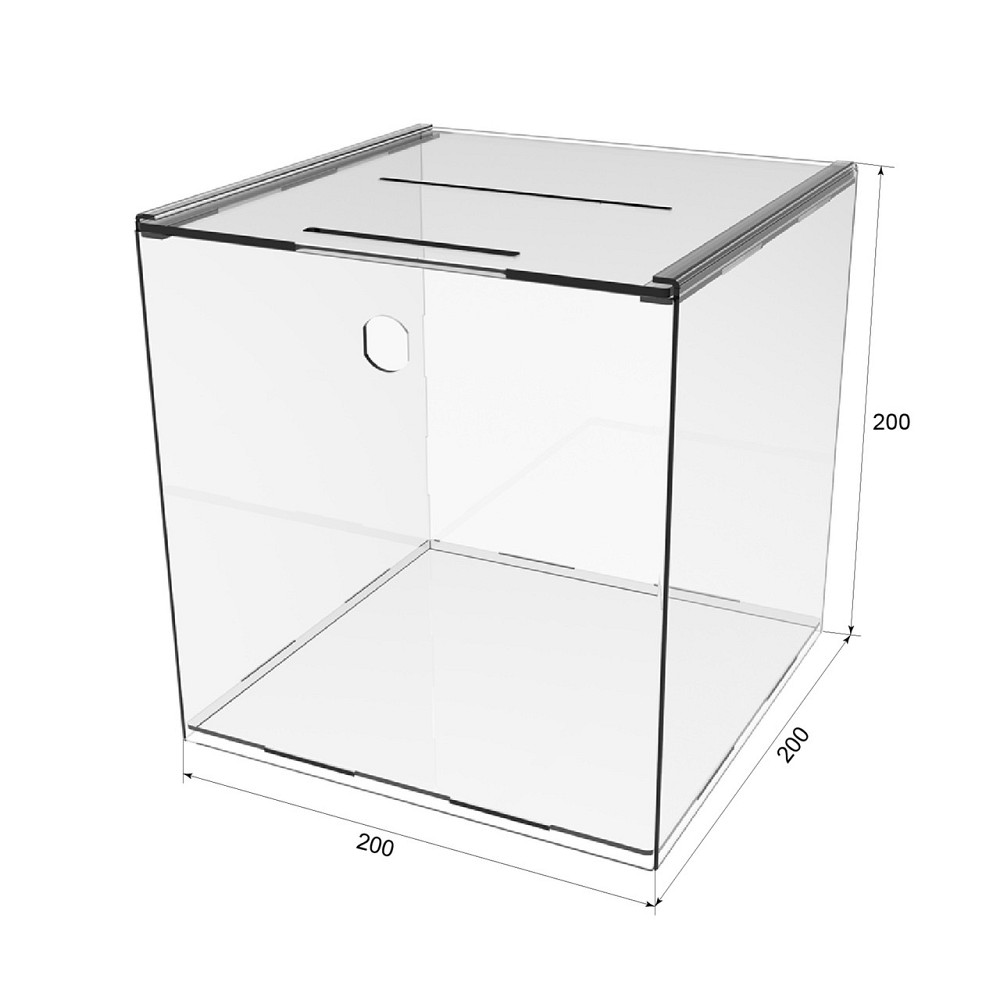 Скринька для пожертвувань EKOSTAR 200х200х200 врізний замок Київ - фото 4