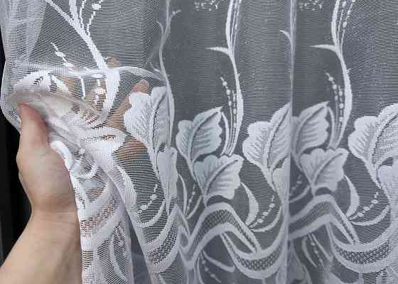 Тюль жакард VR-Textil № 1526т Арка на кухню колір білий 300х160 см (53-0264) Київ