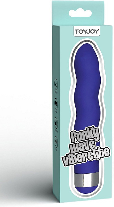 Универсальный вибратор в форме волны ToyJoy Funky Wave Viberette фиолетовый Sex Aura Киев - изображение 4