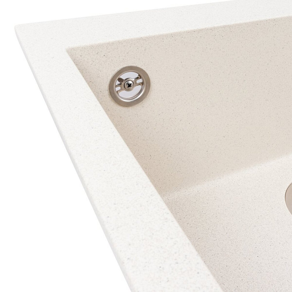 VALESO Кухонна гранітна мийка 5750 DAVINA VALESO біла в крапку Коломия - фото 4