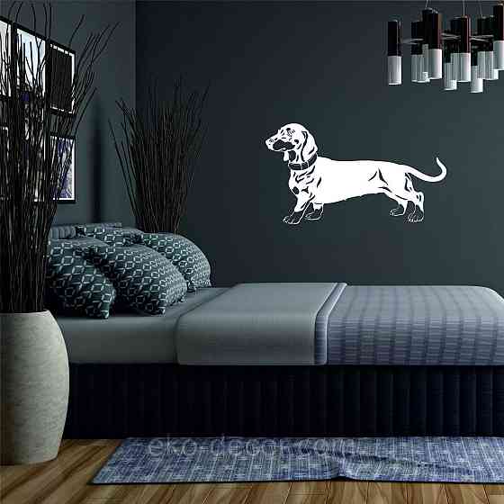 Декоративне настінне Панно «Такса», Декор на стіну 70*39 см, Білий Київ