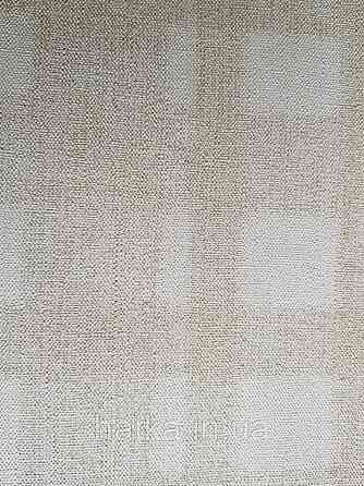 Обои виниловые на флизелине горячего тиснения Marburg Natural vibes метровые клетка под ткань песочные Киев