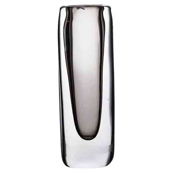 Flower Season Ваза скляна прозора 7.7х5.5х24.5 см для квітів декоративна 200 мл Сіра HP-10-16 Коломия
