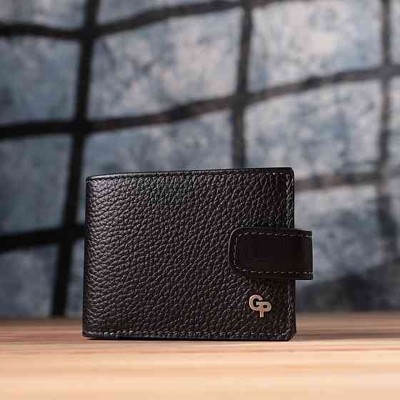 Стильное портмоне из люксовой зернистой кожи флотар GRANDE PELLE 22875 Черный Киев