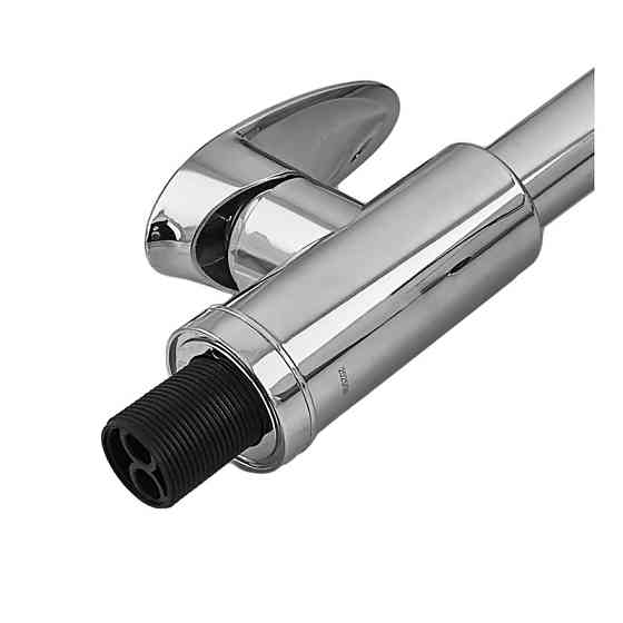 Змішувач для кухні Plamix Cezar-017 Set Chrome Refl.Black з силіконовий виливом (з підведенням) (PM0741)   ( 22982 ) Харків