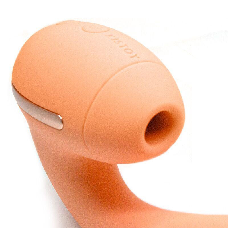 Вакуумний вібратор KISTOY Tina Mini Orange, вагінально-кліторальний Sex Aura Київ - фото 4