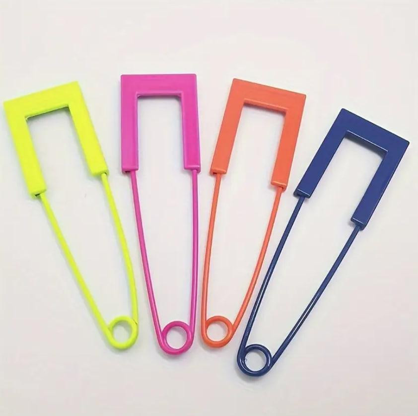 Набор декоративных булавок 4 шт – цветные геометрические шпильки-пуговицы 8 см Киев - изображение 2