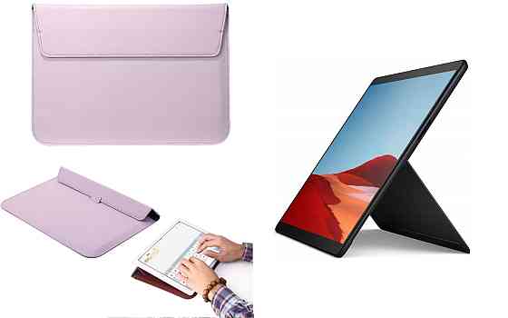 Чохол-конверт VitoCase для Microsoft Surface Pro X, з функцією підставки для планшета Фіолетовий Київ