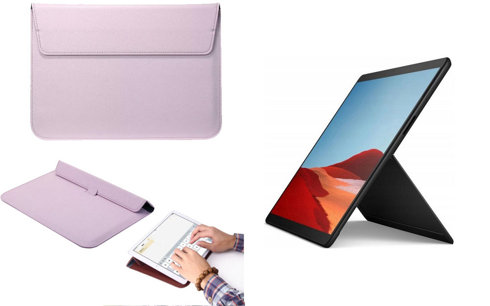 Чохол-конверт VitoCase для Microsoft Surface Pro X, з функцією підставки для планшета Фіолетовий Київ - фото 1