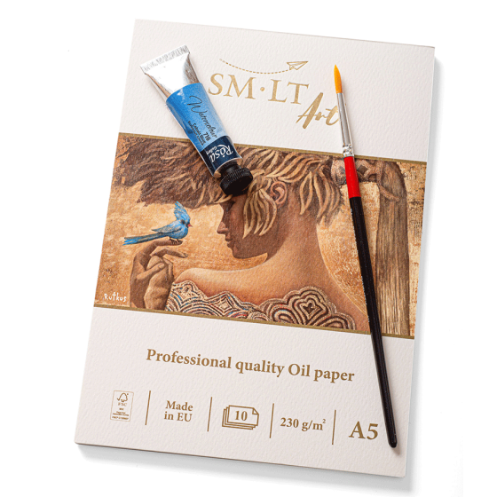 Склейка для масла PRO CREATE 230г/м2 10л белая льняная бумага SM-LT Art Киев