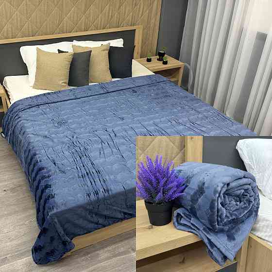 Плед-покривало 200х230 см (+-5см) Синій (87-250) Київ