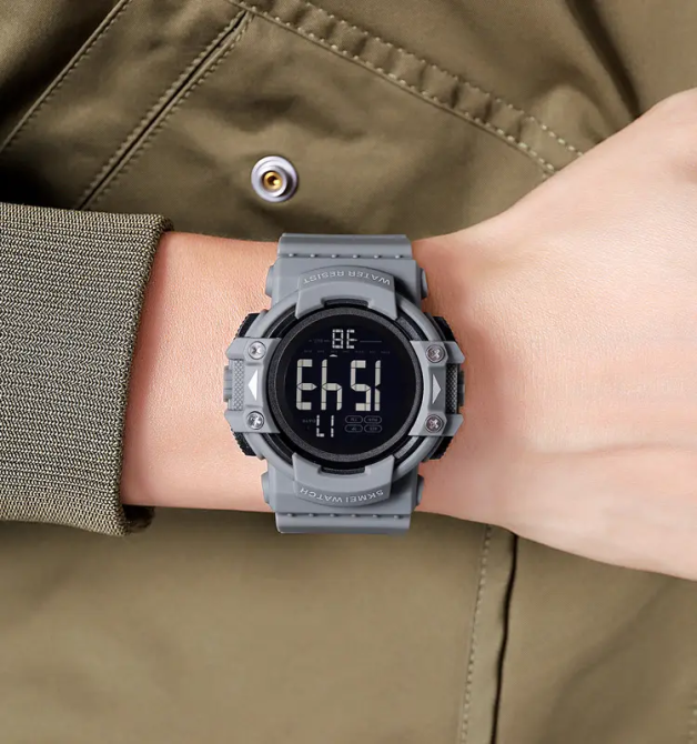 Часы мужские спортивные наручные Skmei 2195 (Серый) Винница - изображение 5