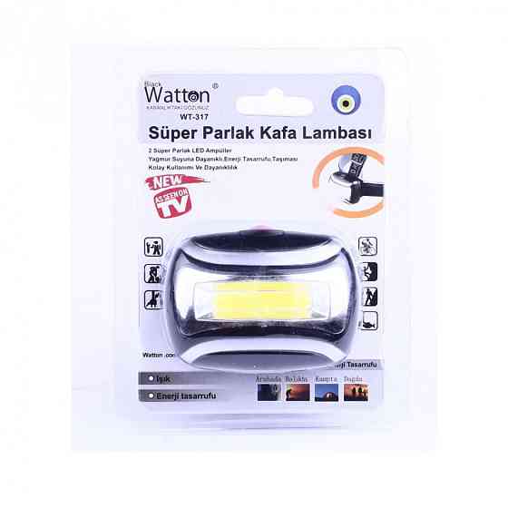 Універсальний потужний світлодіодний ліхтар налобний WATTON WT-317 працює від 3 батарейок ААА Кам'янець-Подільський
