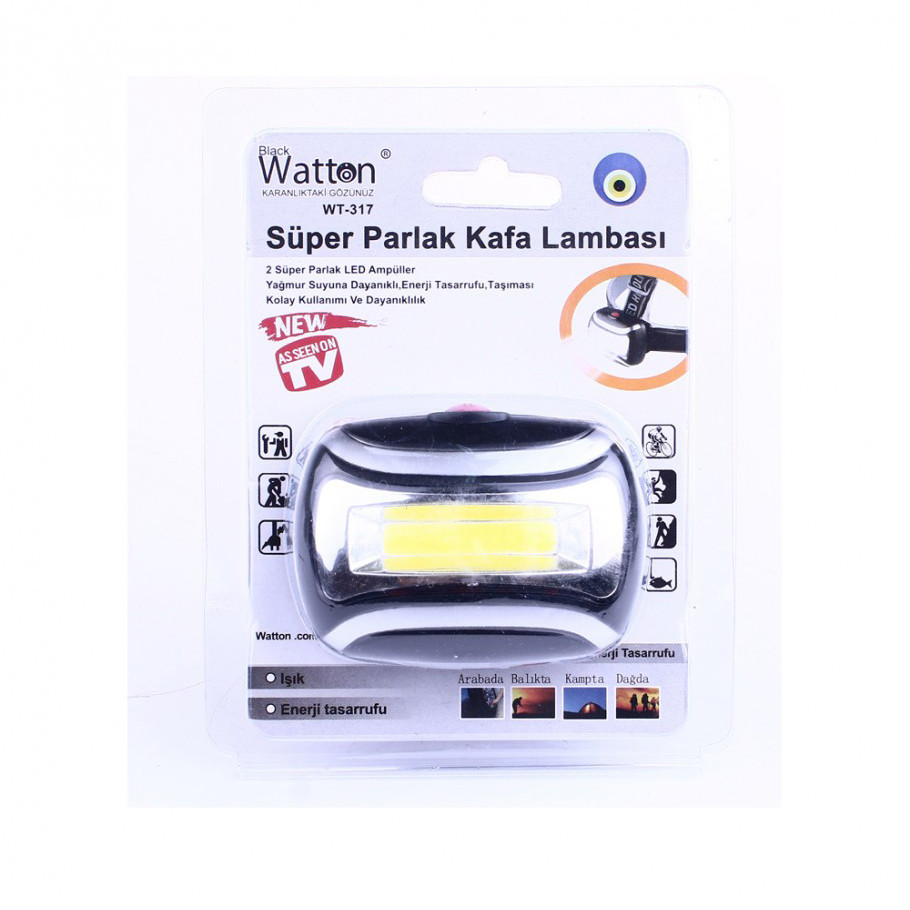 Універсальний потужний світлодіодний ліхтар налобний WATTON WT-317 працює від 3 батарейок ААА Кам'янець-Подільський - фото 6