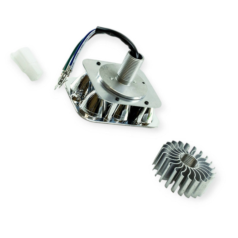 Светодиодный квадратный в фару мопед Дельта (6 диодов) вместо лампочки модуль Мукачево - изображение 1