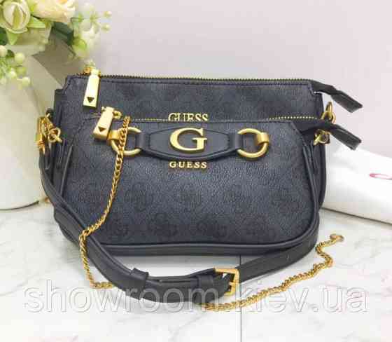 Жіноча сумочка з органайзером на плече Guess (865470) серая Київ
