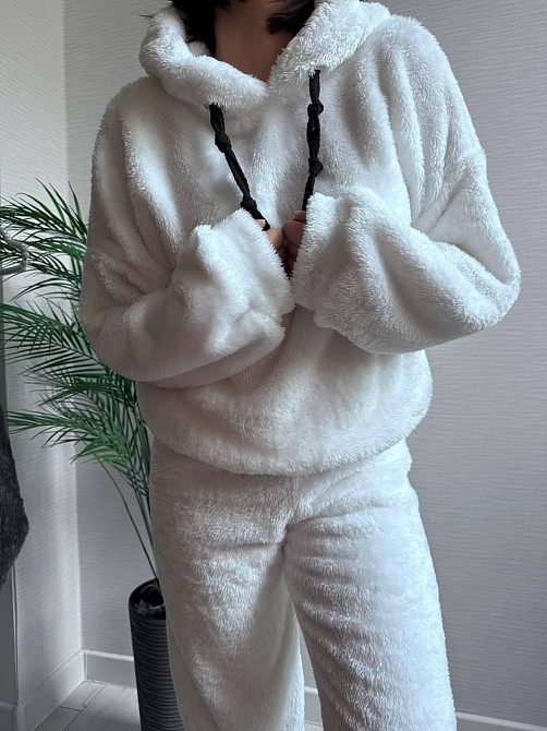 Теплый женский плюшевый костюм двойка плюшевый двухсторонний мех Одесса - изображение 1