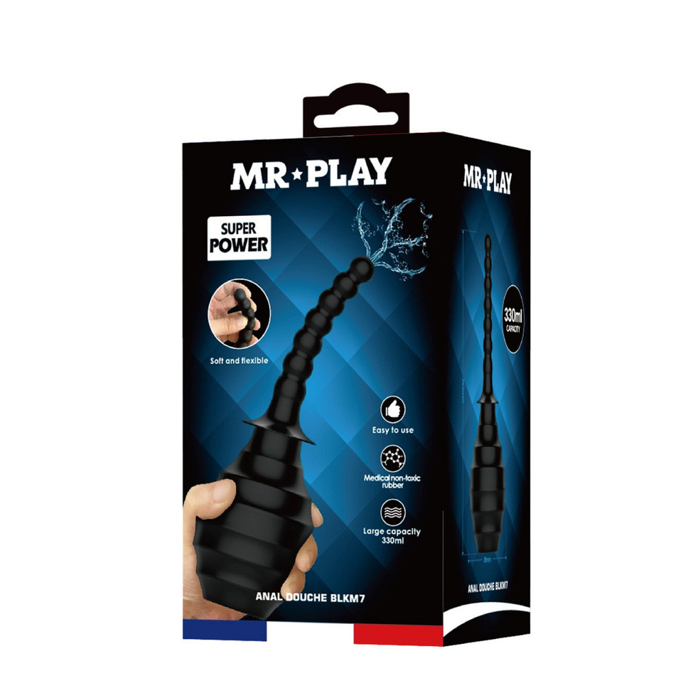 Анальний душ із гнучким носиком Pretty Love MR PLAY у вигляді анального стимулятора, чорний, 330 мл Sex Aura Київ - фото 8