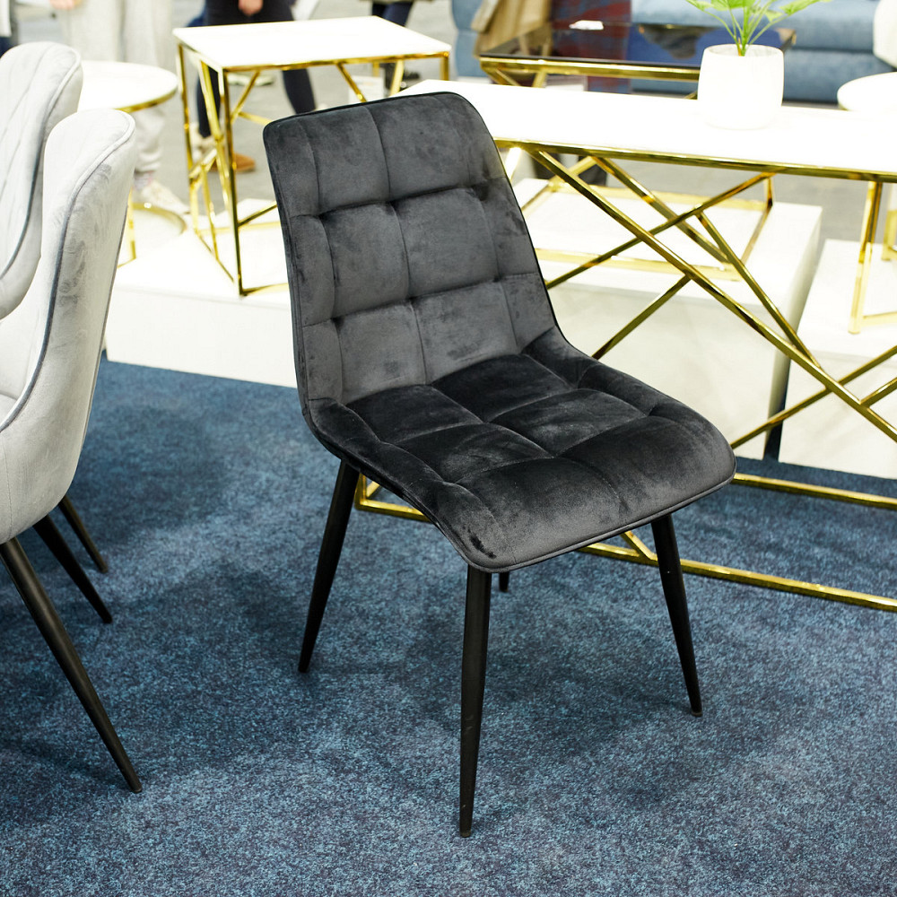 Стілець CHIC VELVET чорний каркас/чорний BL.19 Дніпро - фото 7