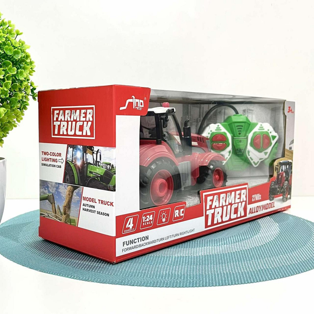 Трактор на радіокеруванні масштаб 1:24 підсвічування Червоний (HJ8011) Чернігів - фото 8