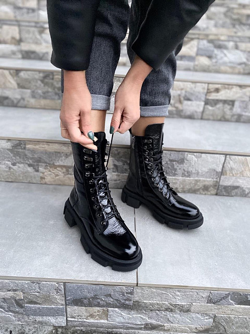 SOTHBY'S Черевики жіночі Sothby's чорні шкіра лакована 37/39р. (M-1730 4195) Коломыя - изображение 4