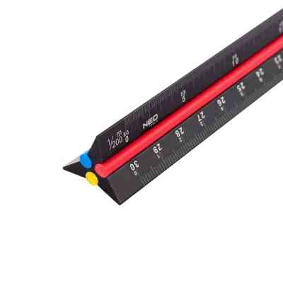 Лінійка будівельна Neo Tools трикутна, алюміній, 30 см (72-205) Вінниця