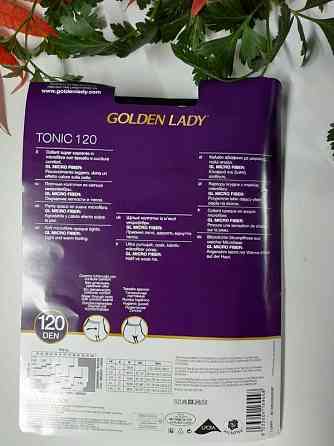 Щільні колготи golden lady tonic 120 чорного кольору голден леді Славута