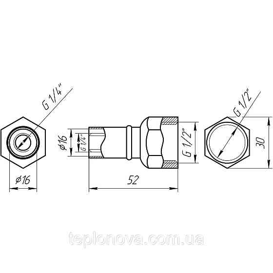 Муфта с внутренней  резьбой пресс APE AP 102 1/2″х16 ITALY Черновцы