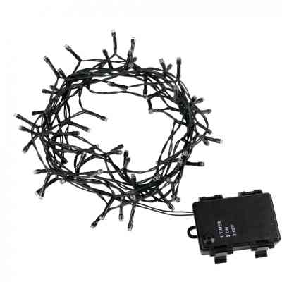 Гирлянда YES! Fun Уличная 70 LED Тепло-белая 4.9 м Статичная Таймер На батарейках (975062) Винница