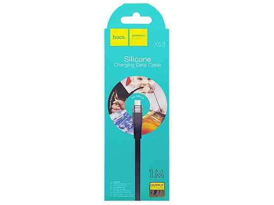Кабель microUSB X53 силіконовий плоский 1м ТМ Hoco Київ