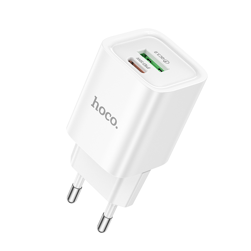 Сетевое зарядное устройство HOCO C149A Charm PD30W+QC3.0 charger (EU) White Одесса - изображение 1