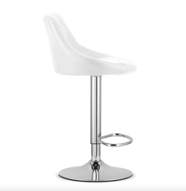 Барний стілець Leobert Kast з спинкою білий Київ - фото 5