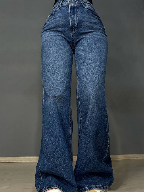 Джинси жіночі Its Basic 3992-2 flare супер кльош широкі сині, синій, 36, 36, 70 см, 98 см Київ - фото 10