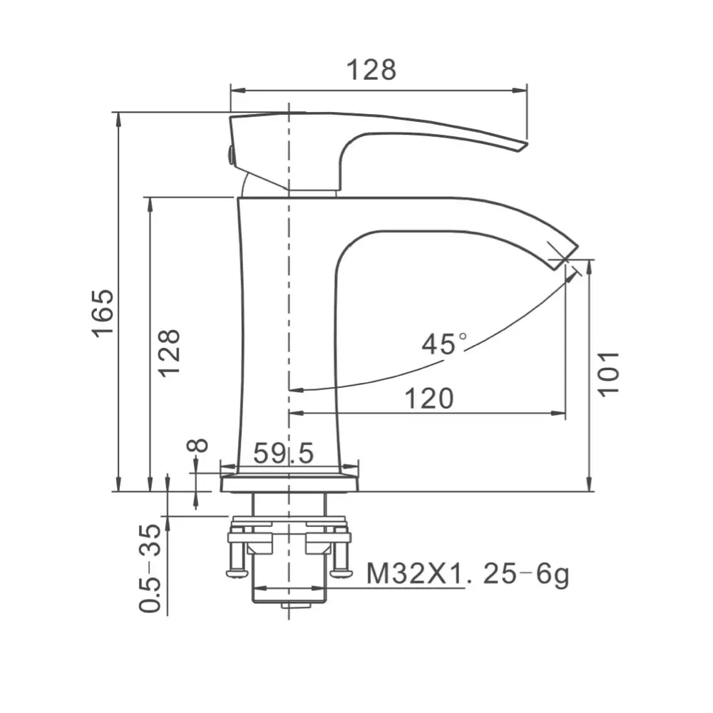 Змішувач для умивальника GAPPO G1007-8 білий/хром Київ - фото 7