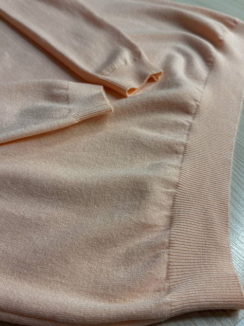 Джемпер жіночий ACCORDDREAM 9377 тонкий светр однотонний базовий, персиковий, one size Київ - фото 17